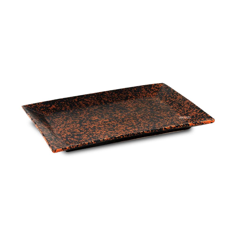 Ceramic Platter Rectangle Copper Antique