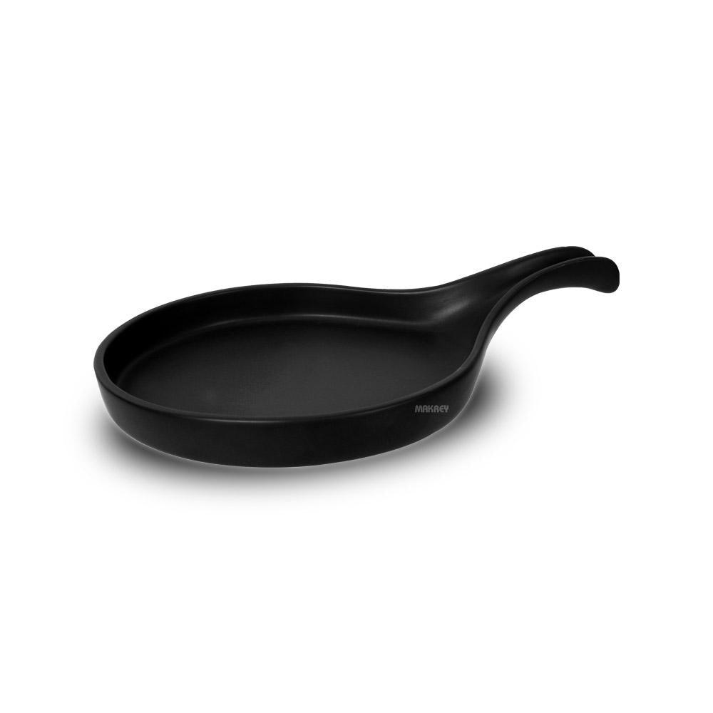 Ceramic Platter Frypan Blk Matt