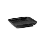 Ceramic Small Plate SQ 5.75" Silver Antique