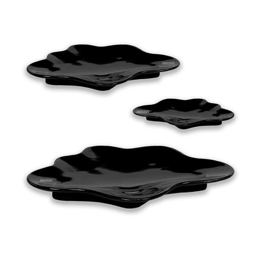 Ceramic Seafood Platter Black Shiny