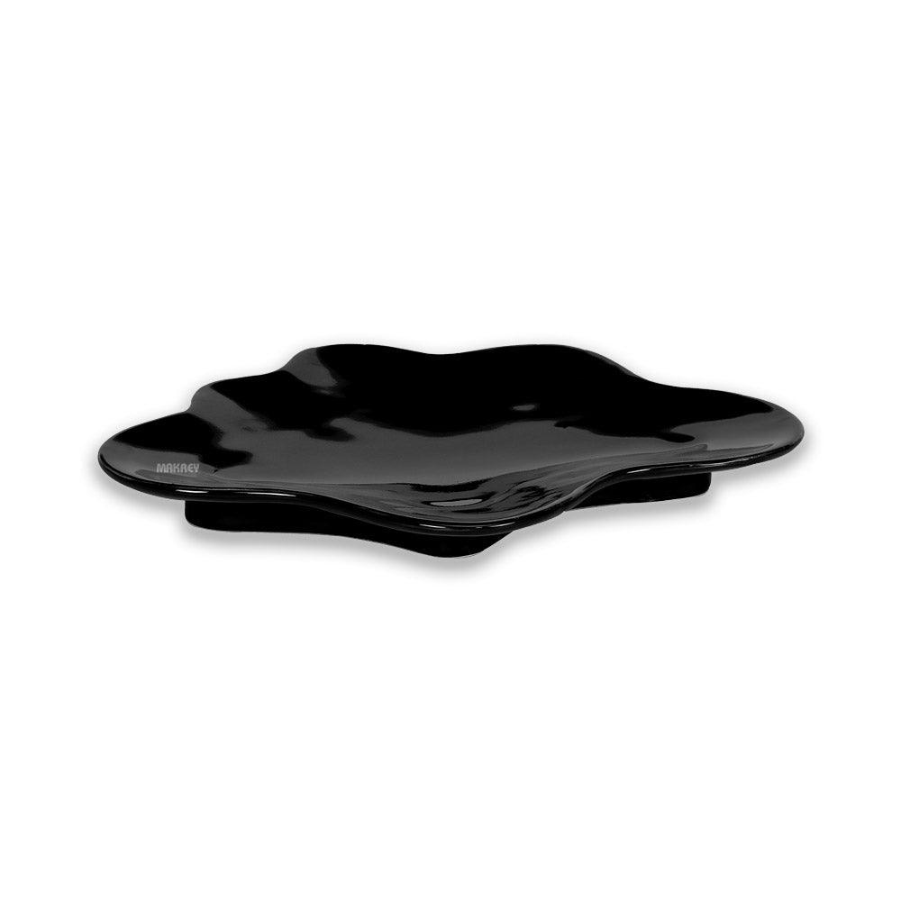 Ceramic Seafood Platter Black Shiny
