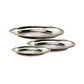 SS Oval Platter w/Copper Border