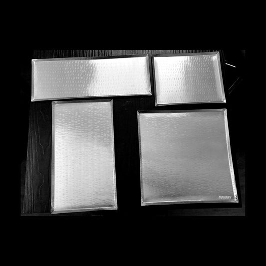 SS Rectangle/SQ Platters Chiselled