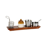 Wood Condiment Set