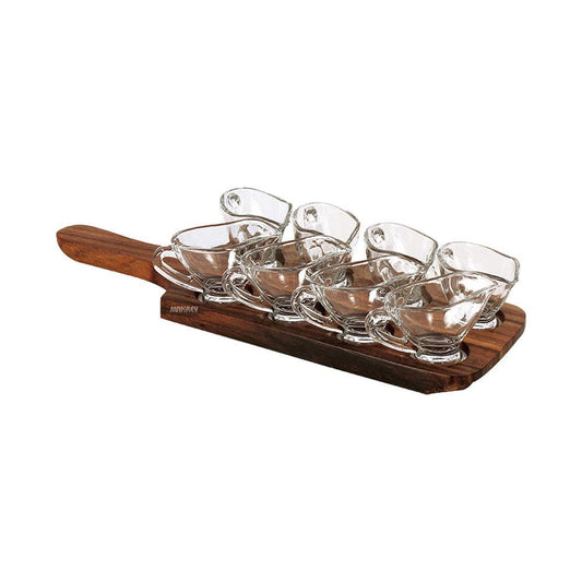 Wood Shot Glass Server w/Hdl (8n1)