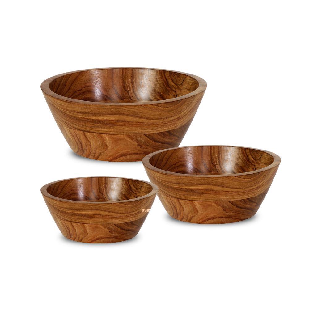 Wood Basket Bowl-shape S/h