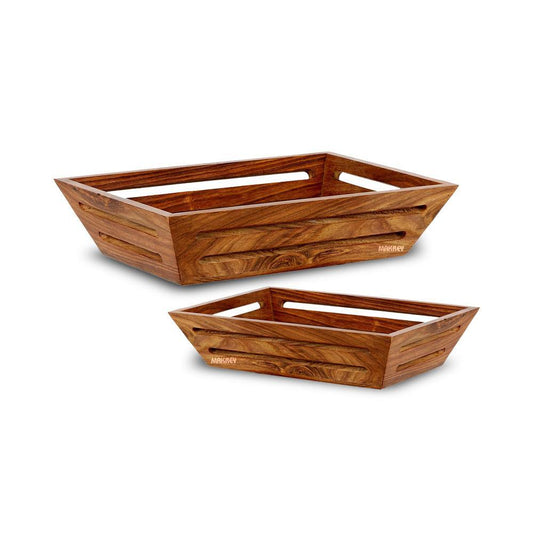 Wooden Basket RECT Taper SLOTTED S/h
