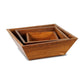 Wooden Basket SQ Taper SOLID S/h