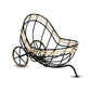 WI-wire Cart Basket (2-wheels) Bamboo knitting