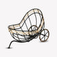 WI-wire Cart Basket (2-wheels) Bamboo knitting