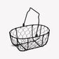 WI-wire Basket Oval w-Folding Hdl